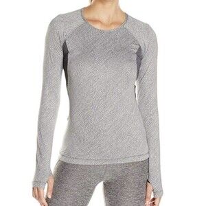 Lole Lynnew Running Outdoors Reflective UPF 50 Grey Shirt Women's Size Medium